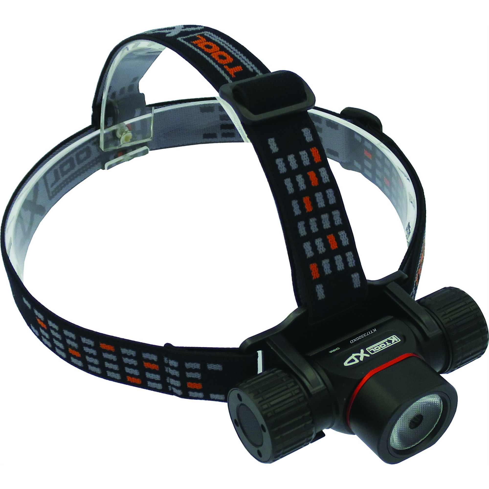 K Tool International Rechargeable Headlamp/Flashlight — 2,000 Lumens, 5 Modes, 4000mAh Li-Ion Battery, USB-C Charging, Model# KTI73320XD